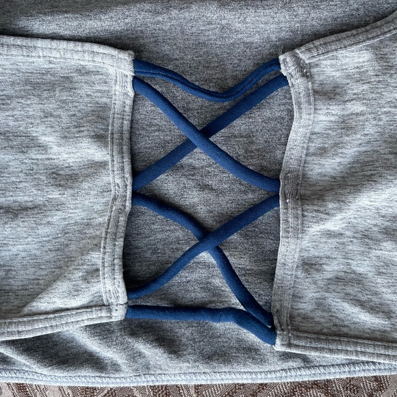 Free People Intimately Side Cross Strap Grey Racerback Bra. NWOT! - Picture 6 of 7